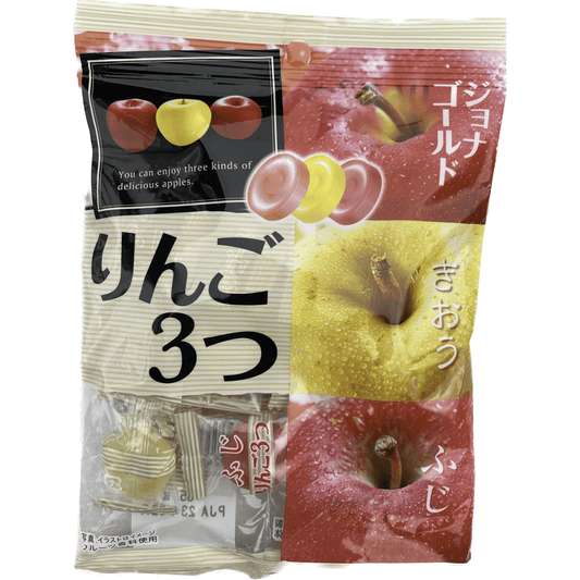 Ringo 3 Apple Flavour Hard Candy 85g /　パイン　りんご３つキャンディー　85g - RiceWineShop