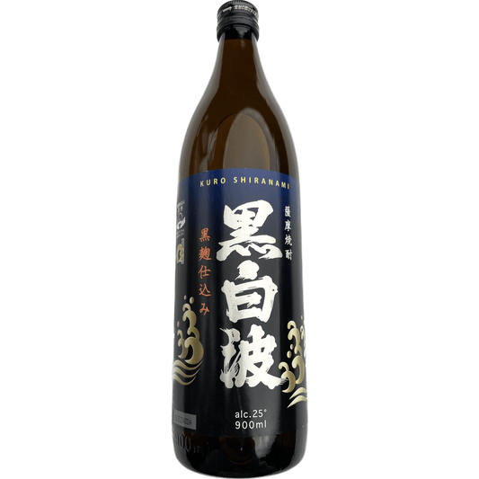 Satsuma Kuroshiranami with Black Koji Rice さつま黒白波　黒麹仕込み　900ml - RiceWineShop