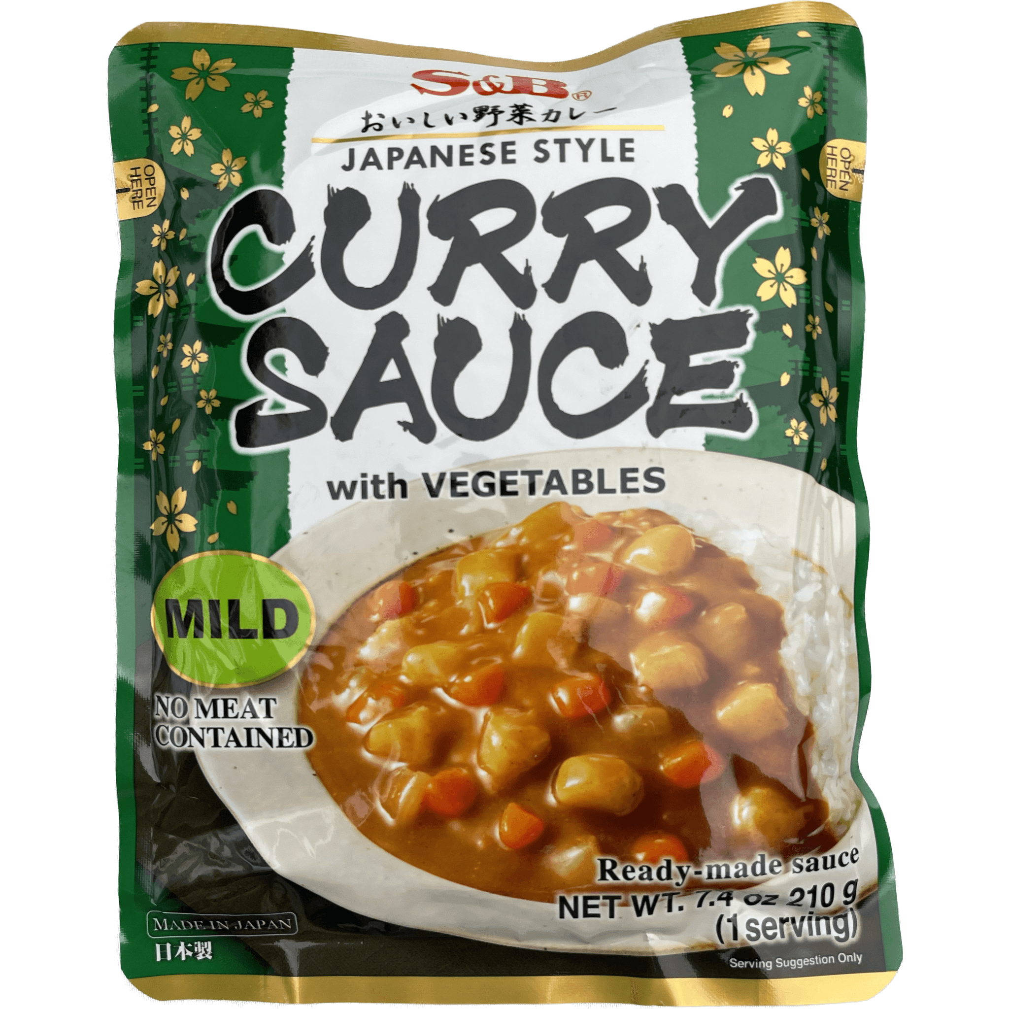 Vegetables　Sauce　Curry　MILD　RiceWineShop　210g　SB　ベジタブルカレー甘口　＜レトルト＞　210g　–　with　SB