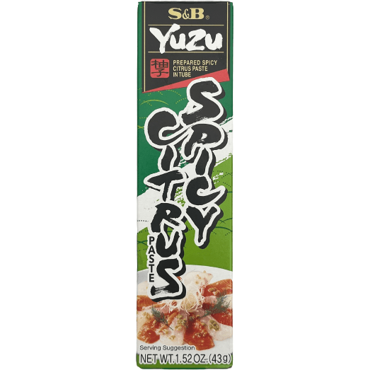 S&B Yuzu Pepper Paste in tube 43g / S&B ゆずこしょうペースト 43g - RiceWineShop