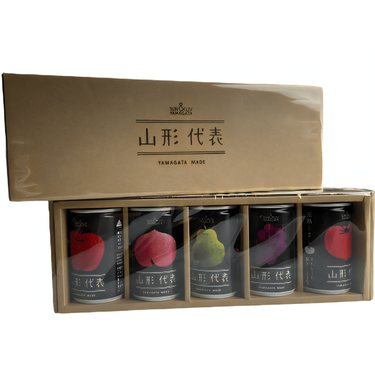 SUN&LIV Yamagata-daihyo 5 Juice Gift Set / SUN&LIV 山形代表 ジュース詰合せ5缶セット - RiceWineShop