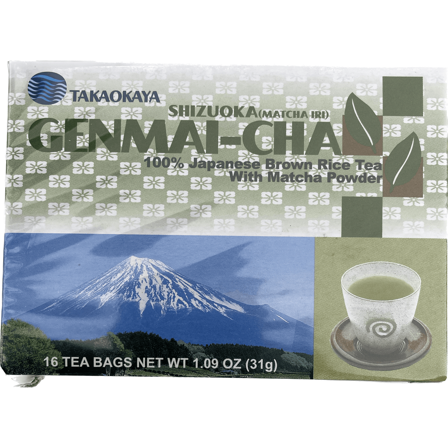 Takaokaya Shizuoka Genmaicha tea bag 16 bags高岡屋　静岡玄米茶　ティーバック　16袋 - RiceWineShop