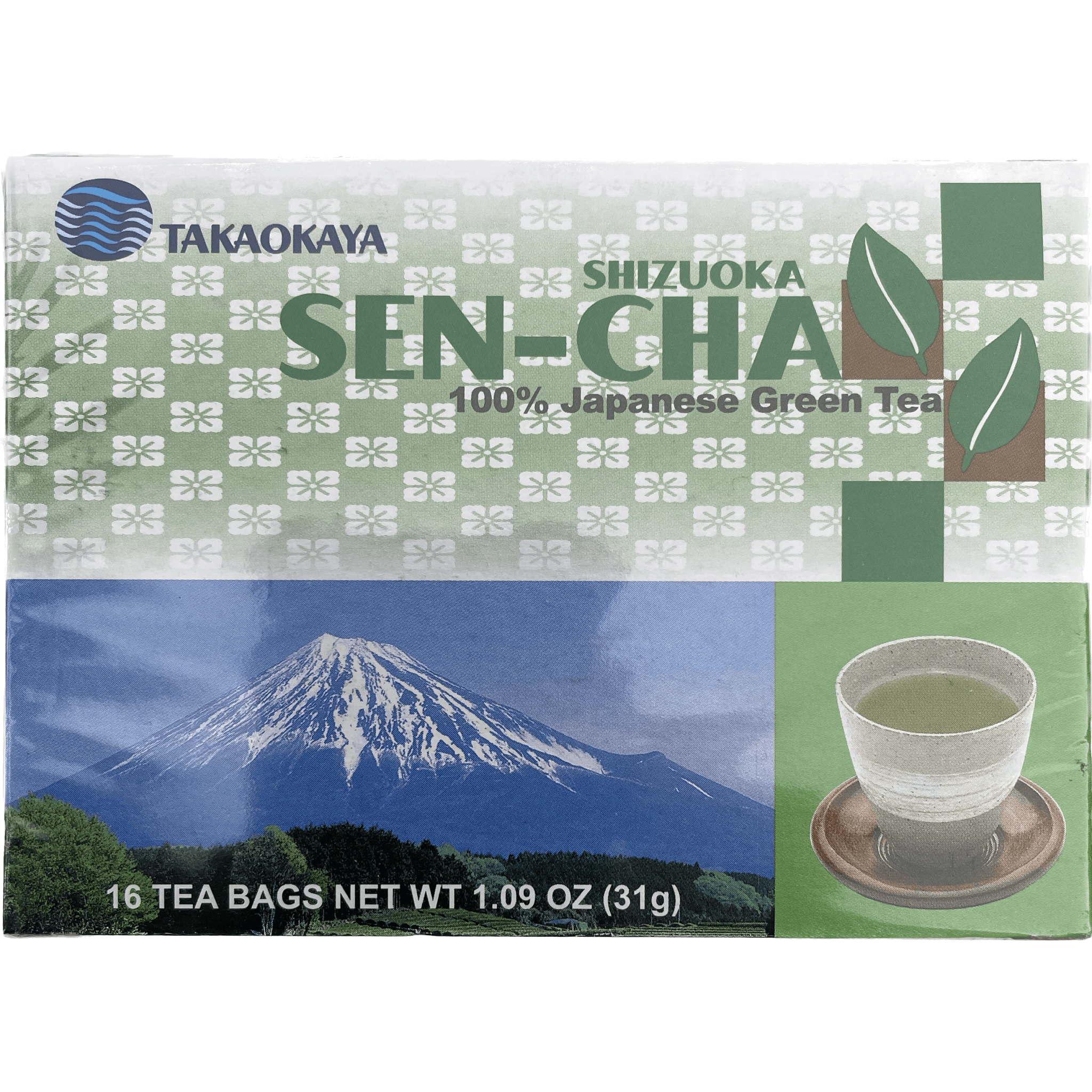 Takaokaya Shizuoka Sencha Green Tea 16 Tea Bags / 高岡屋 静岡煎茶 ティーバック 16袋 ...
